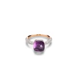 Pomellato 18K Rose & White Gold Nudo Petit Diamond & Amethyst Ring