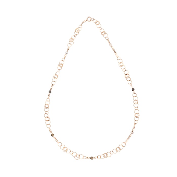 Pomellato 18K Rose Gold Sabbia Mixed Color Diamond Necklace