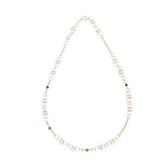 Pomellato 18K Rose Gold Sabbia Mixed Color Diamond Necklace Pomellato 18K Rose Gold Sabbia Mixed Color Diamond Necklace