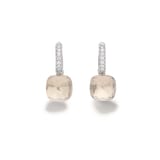 Pomellato 18K White & Rose Gold Nudo Classic Diamond Drop Earrings