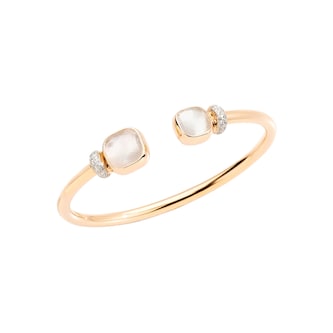 Pomellato 18K Rose Gold Nudo White Topaz & Mother Of Pearl Bracelet