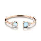 Pomellato 18K Rose Gold Nudo Diamond & Sky Blue Topaz Bracelet