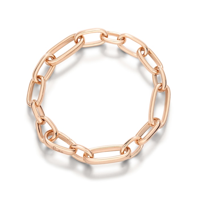 Pomellato 18K Rose Gold Iconica Slim Oval Link Bracelet - Size Medium