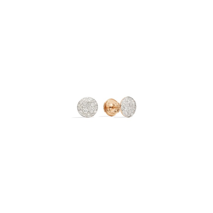 Pomellato Sabbia 18ct Rose Gold 0.50ct Diamond Stud Earrings