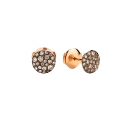 37190109 - Sabbia 18ct Rose Gold 0.50ct Brown Diamond Stud Earrings