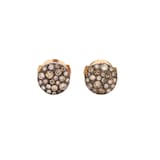 Pomellato Sabbia 18ct Rose Gold 0.50ct Brown Diamond Stud Earrings