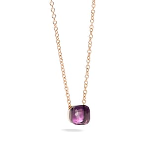 Pomellato Nudo 18ct Rose & White Gold Amethyst Pendant