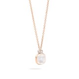 Pomellato Nudo 18ct Rose & White Gold Mother of Pearl & 0.10ct Diamond Pendant