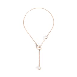 37190119 - Nudo 18ct Rose & White Gold Mother of Pearl & 0.10ct Diamond Necklace