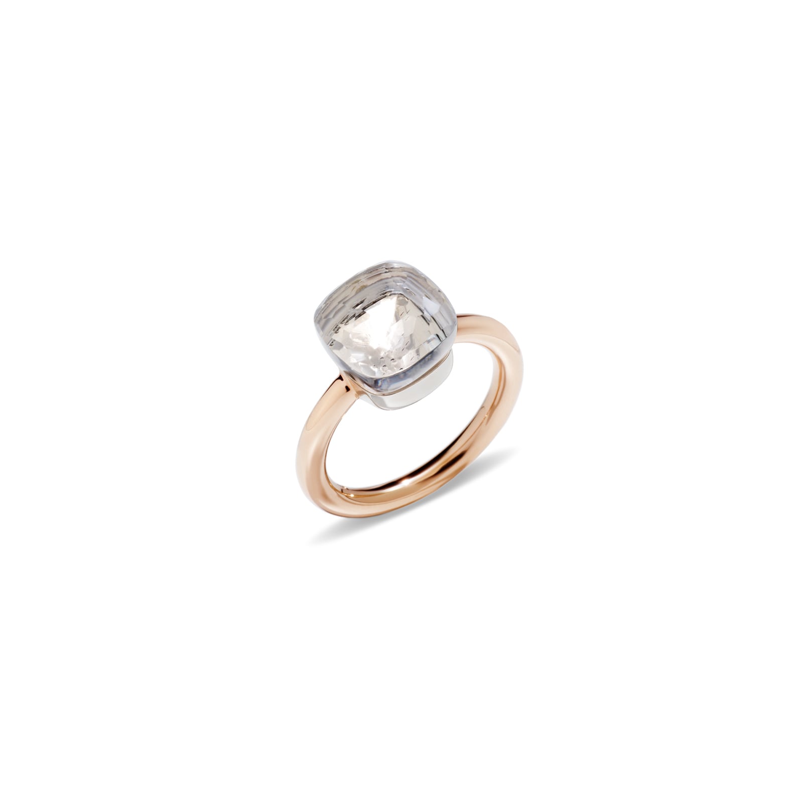 Pomellato Nudo 18ct Rose & White Gold White Topaz Ring