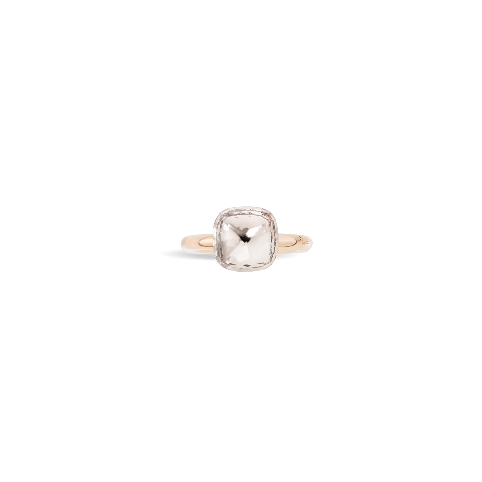 Pomellato Nudo 18ct Rose & White Gold White Topaz Ring Pomellato Nudo 18ct Rose & White Gold White Topaz Ring