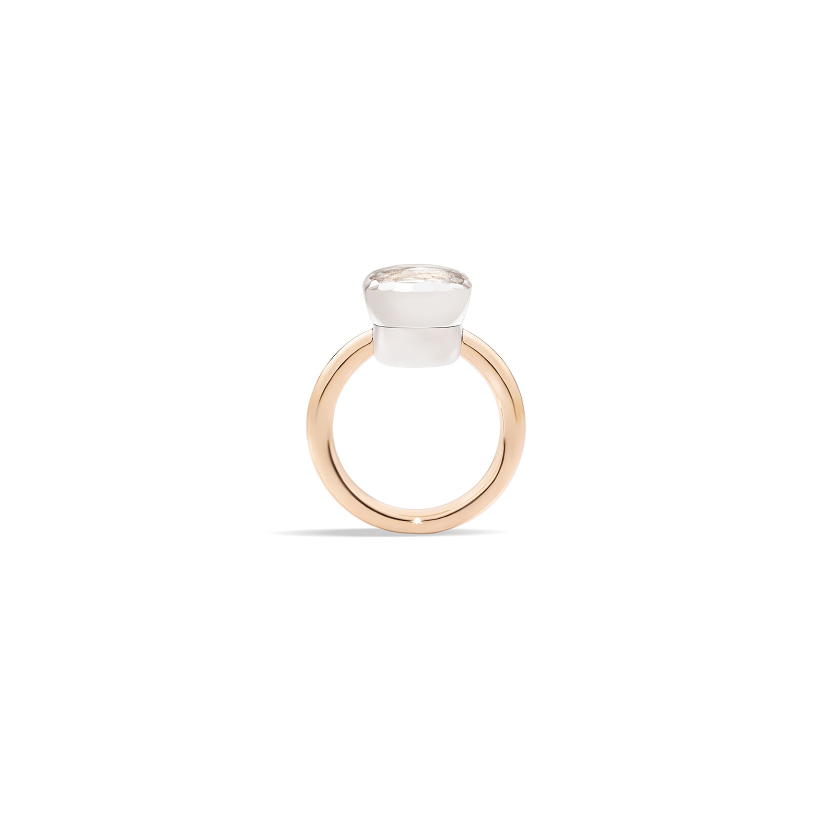 Pomellato Nudo 18ct Rose & White Gold White Topaz Ring