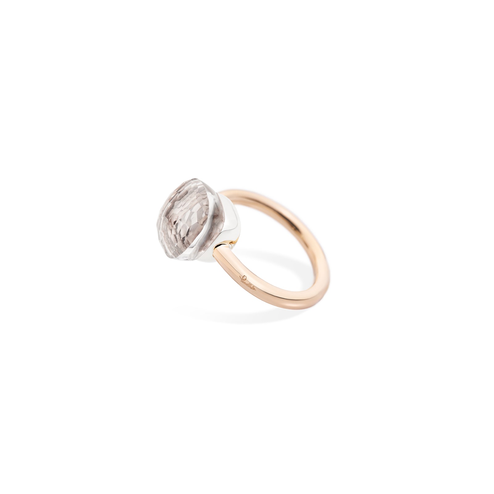 Pomellato Nudo 18ct Rose & White Gold White Topaz Ring Pomellato Nudo 18ct Rose & White Gold White Topaz Ring