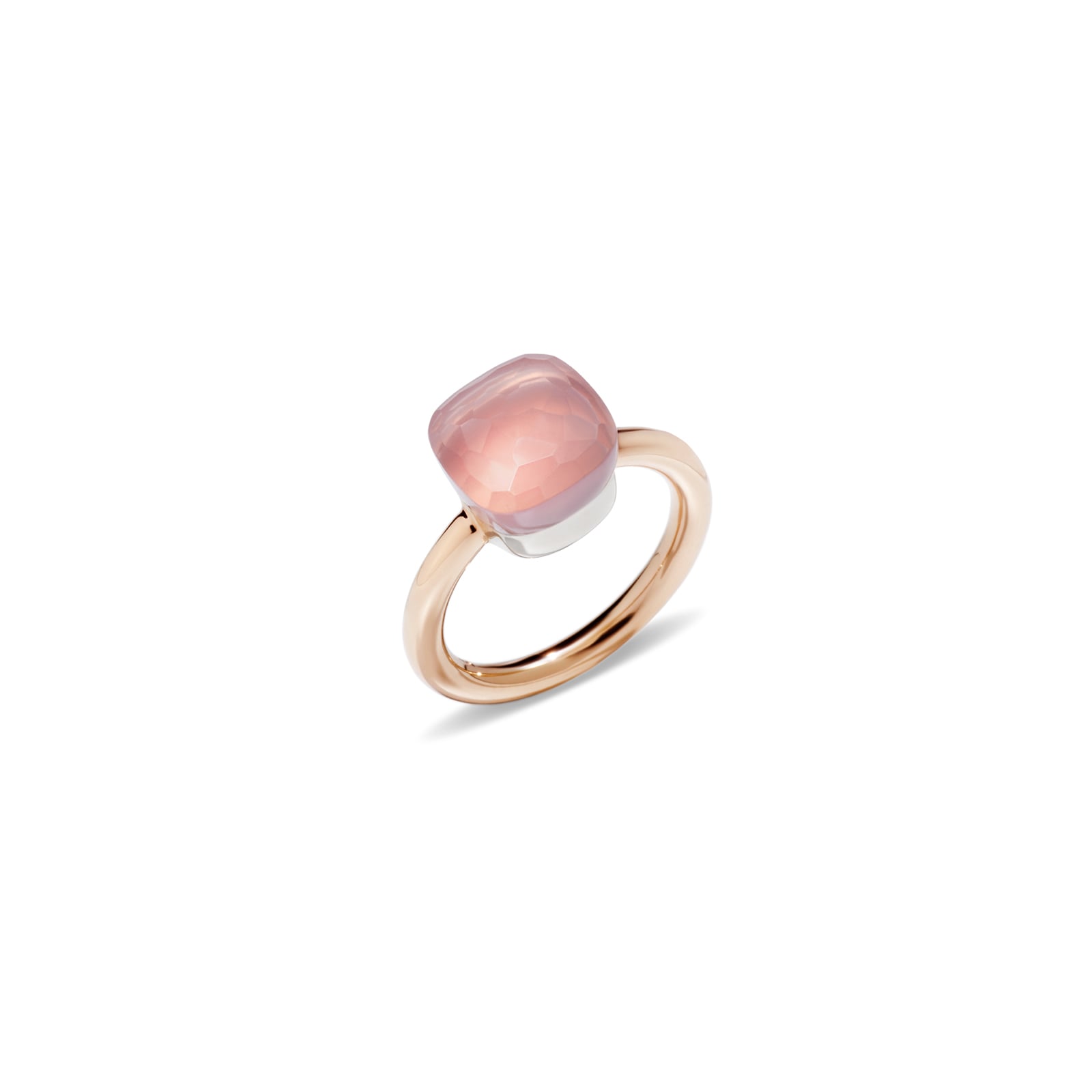 Pomellato Nudo 18ct Rose & White Gold Rose Quartz Ring