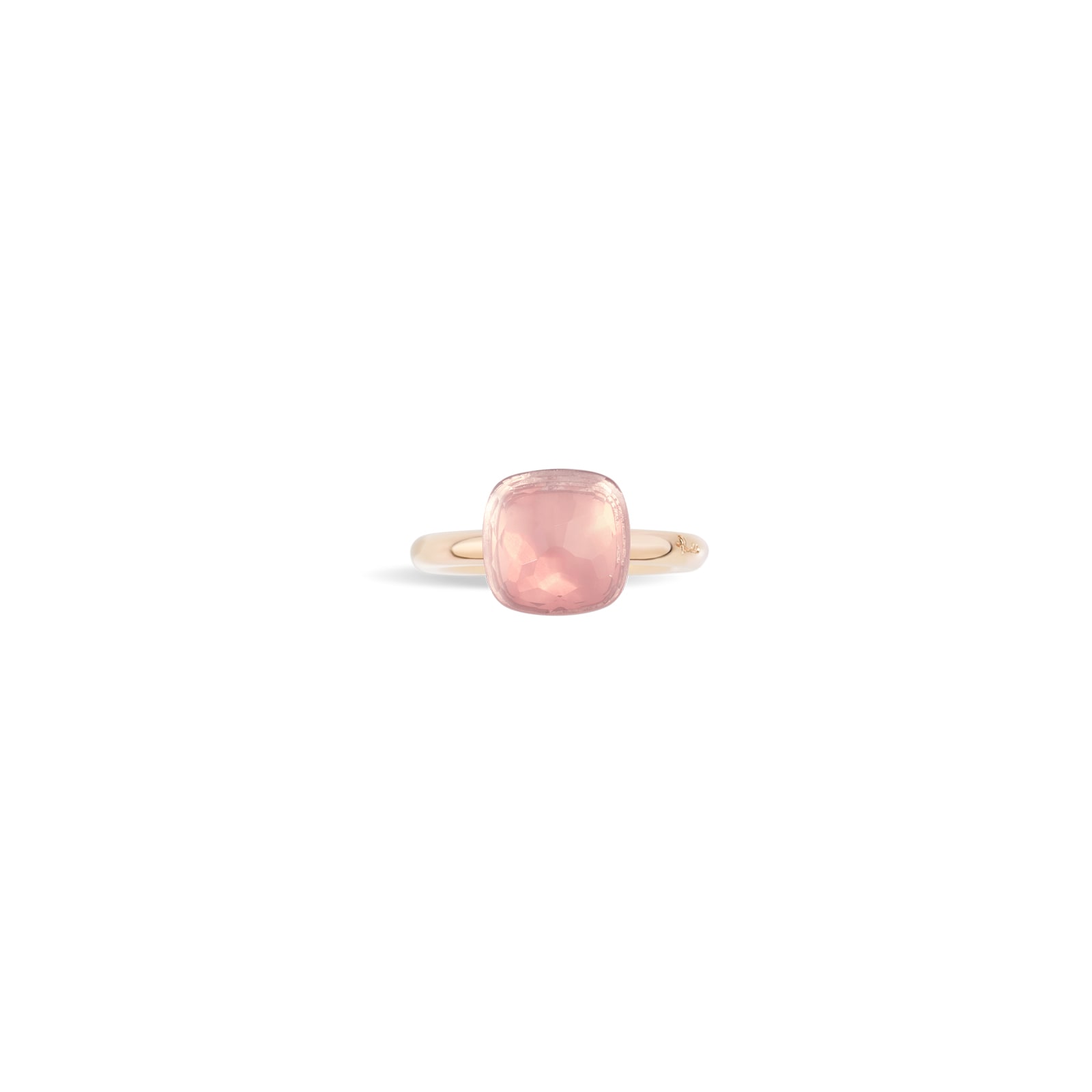 Pomellato Nudo 18ct Rose & White Gold Rose Quartz Ring - Ring Size J Pomellato Nudo 18ct Rose & White Gold Rose Quartz Ring - Ring Size J