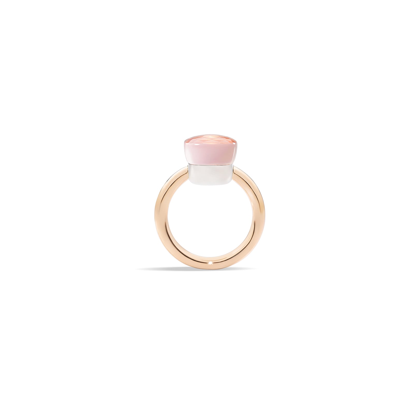 Pomellato Nudo 18ct Rose & White Gold Rose Quartz Ring - Ring Size J Pomellato Nudo 18ct Rose & White Gold Rose Quartz Ring - Ring Size J