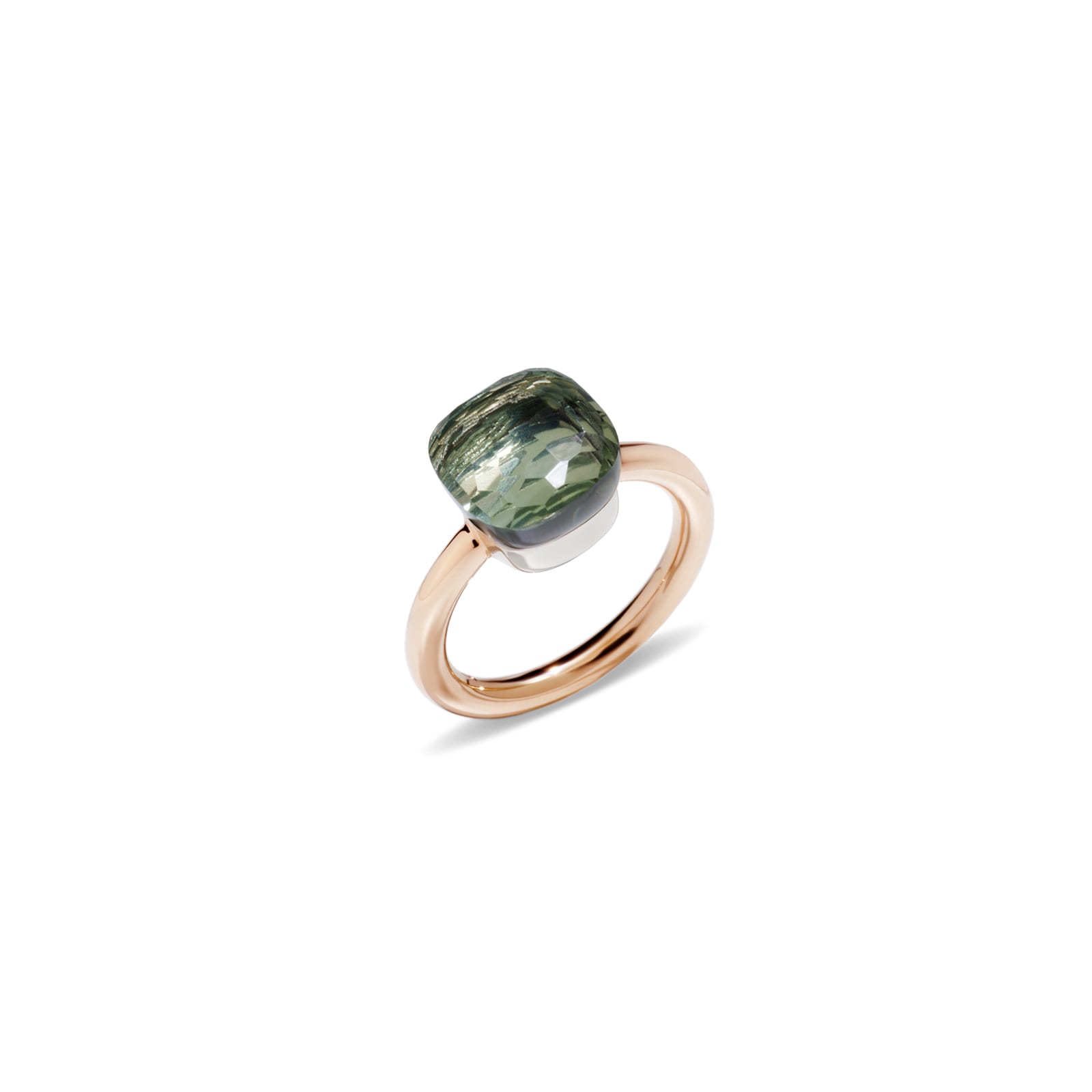 Pomellato Nudo 18ct Rose & White Gold Prasiolite Ring