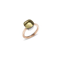 37190132 - Nudo 18ct Rose 
White Gold Lemon Quartz Ring