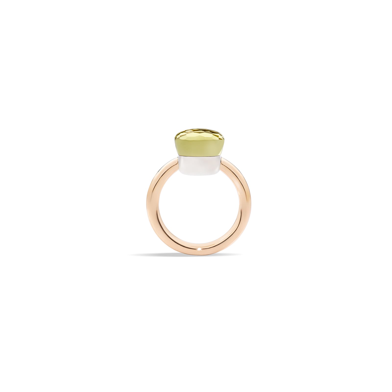Pomellato Nudo 18ct Rose & White Gold Lemon Quartz Ring Pomellato Nudo 18ct Rose & White Gold Lemon Quartz Ring