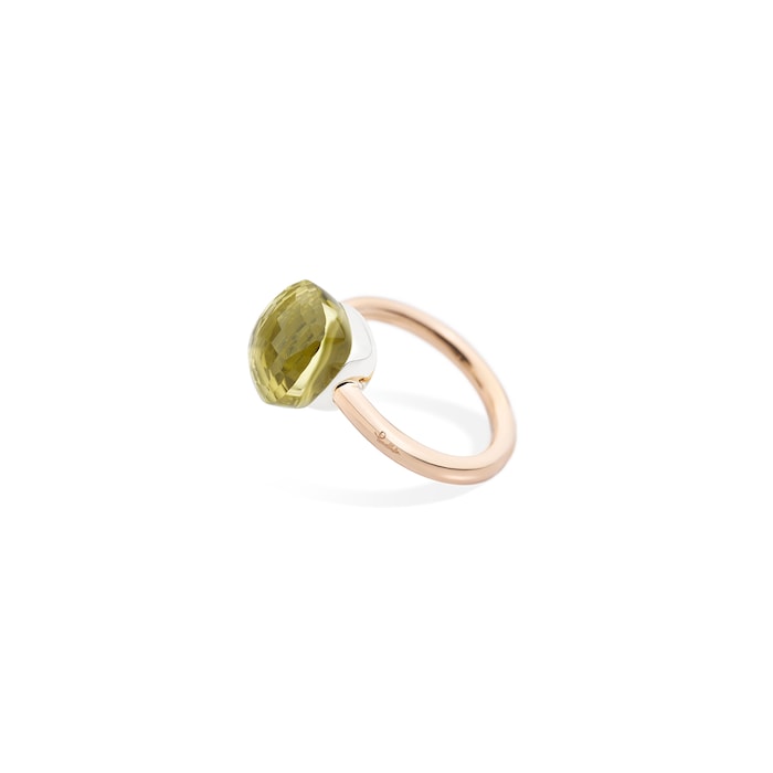 Pomellato Nudo 18ct Rose & White Gold Lemon Quartz Ring