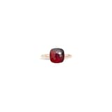 Pomellato Nudo 18ct Rose & White Gold Garnet Ring  - Ring Size O