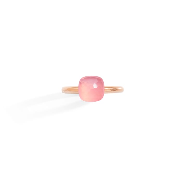 Pomellato Nudo Petit 18ct Rose & White Gold Rose Quartz Ring