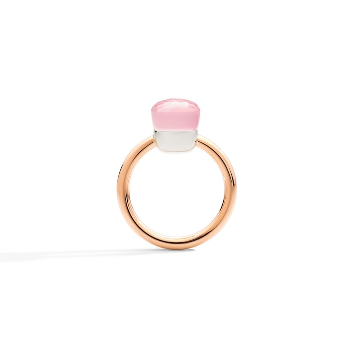 Pomellato Nudo Petit 18ct Rose & White Gold Rose Quartz Ring