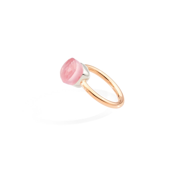 Pomellato Nudo Petit 18ct Rose & White Gold Rose Quartz Ring