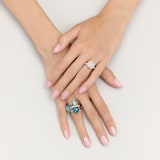 Pomellato Nudo Petit 18ct Rose & White Gold Blue Topaz Ring
