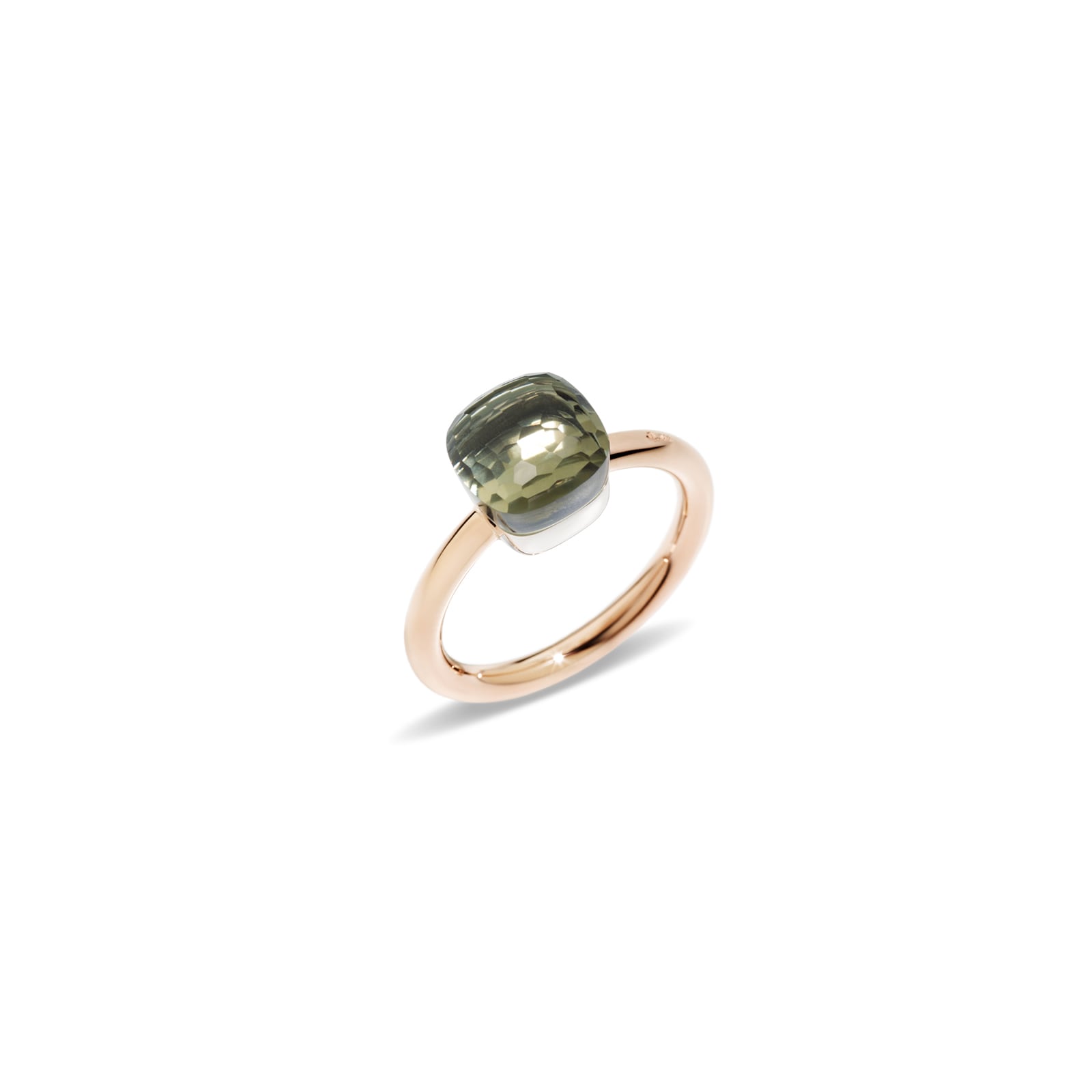 Pomellato Nudo Petit 18ct Rose & White Gold Prasiolite Ring - Ring Size K Pomellato Nudo Petit 18ct Rose & White Gold Prasiolite Ring - Ring Size K