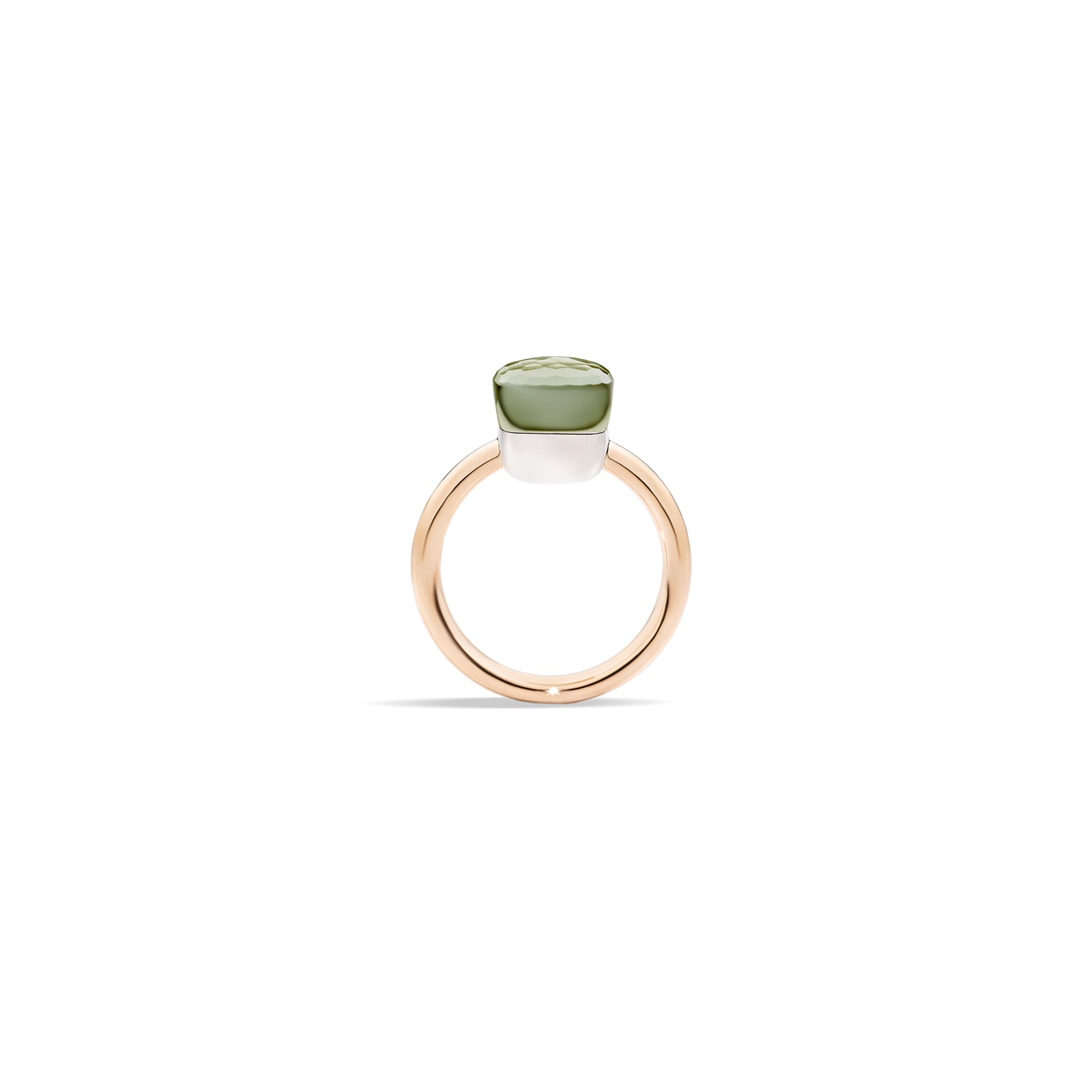 Pomellato Nudo Petit 18ct Rose & White Gold Prasiolite Ring - Ring Size K Pomellato Nudo Petit 18ct Rose & White Gold Prasiolite Ring - Ring Size K