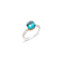 37190147 - Nudo Petit 18ct White & Rose Gold Topaz & Agate 0.40ct Diamond Ring