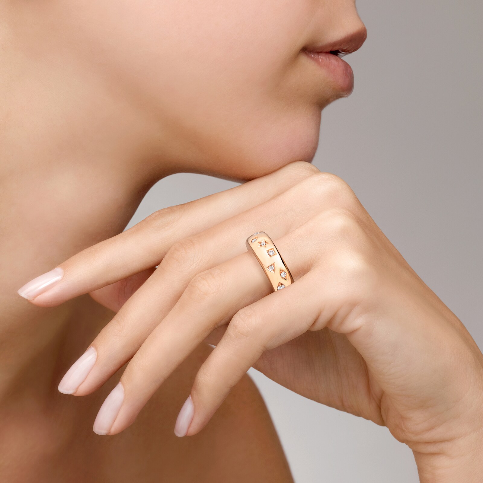 Pomellato Iconica 18ct Rose Gold 0.50ct Diamond Ring Pomellato Iconica 18ct Rose Gold 0.50ct Diamond Ring
