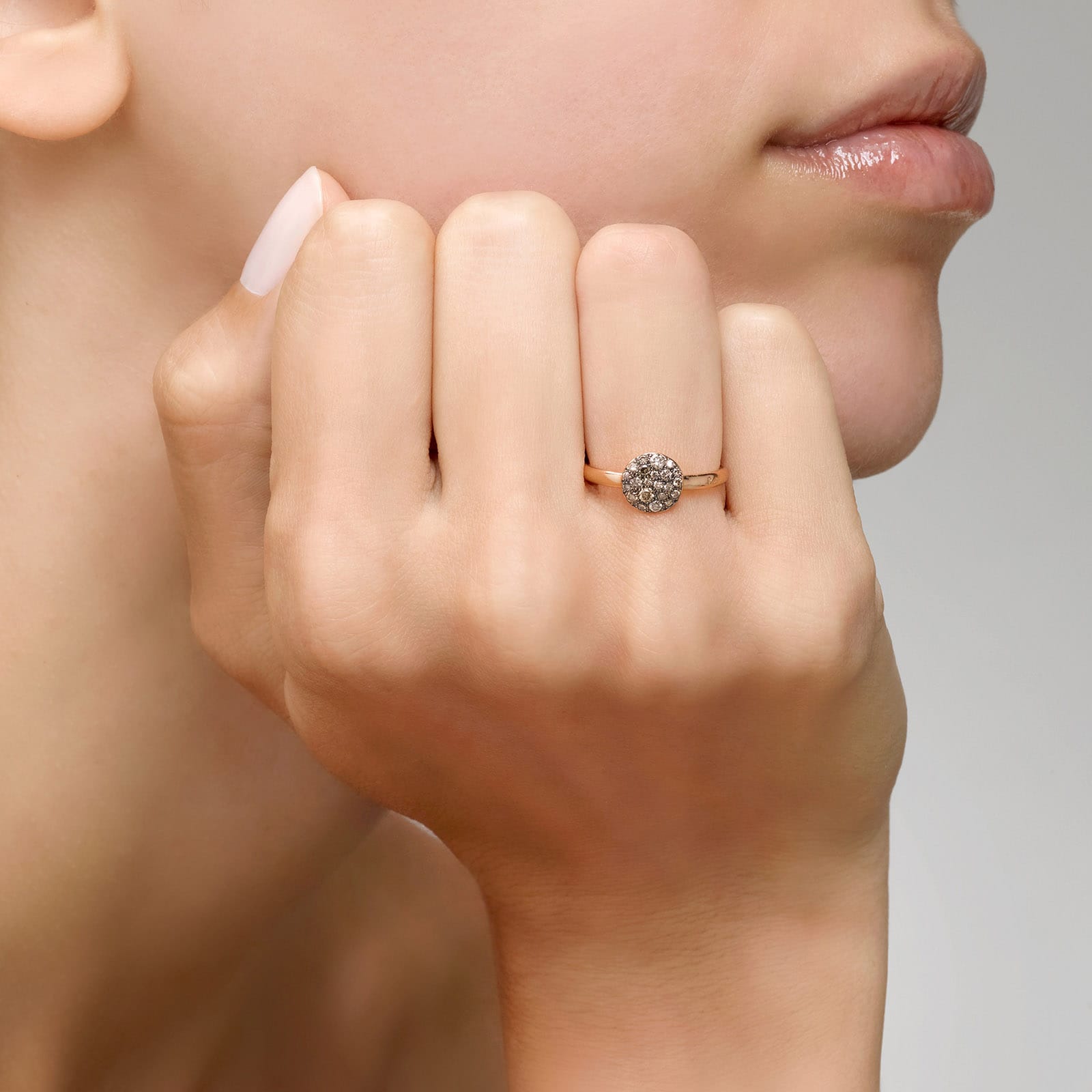 Pomellato Sabbia 18ct Rose Gold 0.30ct Brushed Brown Diamond Ring Pomellato Sabbia 18ct Rose Gold 0.30ct Brushed Brown Diamond Ring