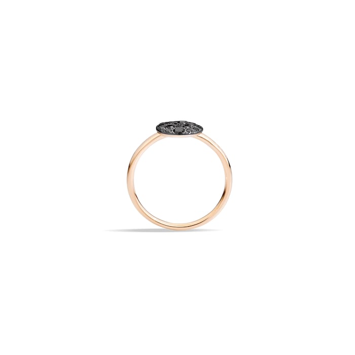 Pomellato Sabbia 18ct Rose Gold 0.30ct Brushed Black Diamond Ring