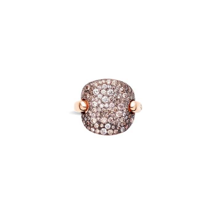 Pomellato Sabbia 18ct Rose Gold 2.3ct Brushed Brown Diamond Ring