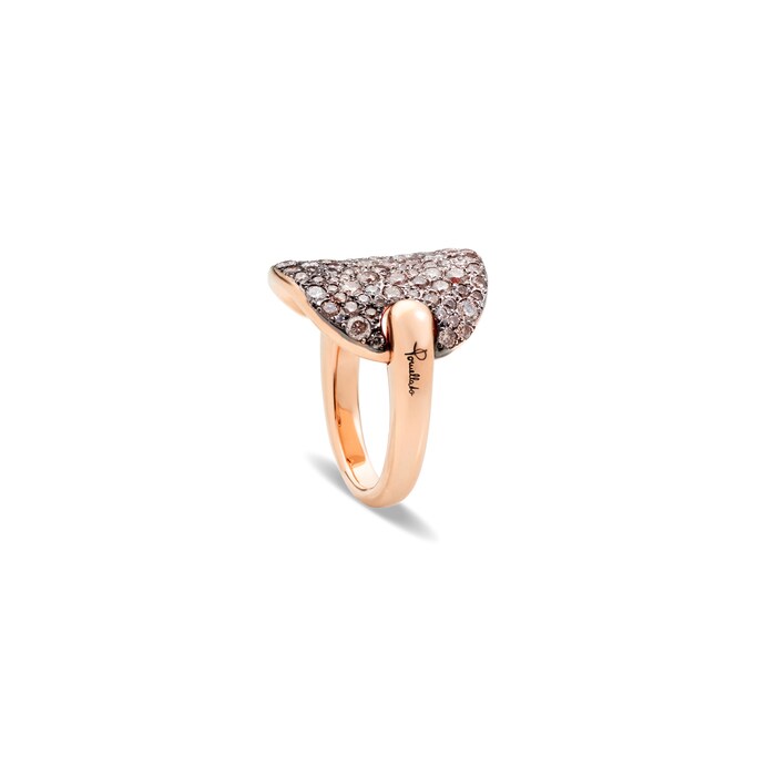 Pomellato Sabbia 18ct Rose Gold 2.3ct Brushed Brown Diamond Ring