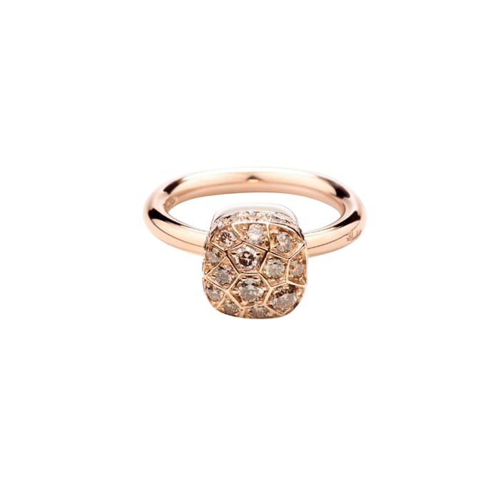 Pomellato Nudo Solitaire Petit 18ct Rose & White Gold 0.90ct Brown Diamond Ring