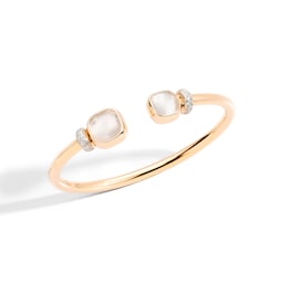 37190170 - Nudo 18ct Rose & White Gold Mother of Pearl & 0.50ct Bangle