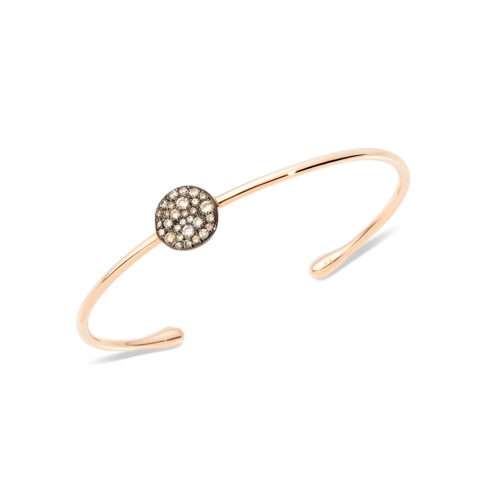 Pomellato Sabbia 18ct Rose Gold 0.40ct Brushed Brown Diamond Bangle Pomellato Sabbia 18ct Rose Gold 0.40ct Brushed Brown Diamond Bangle