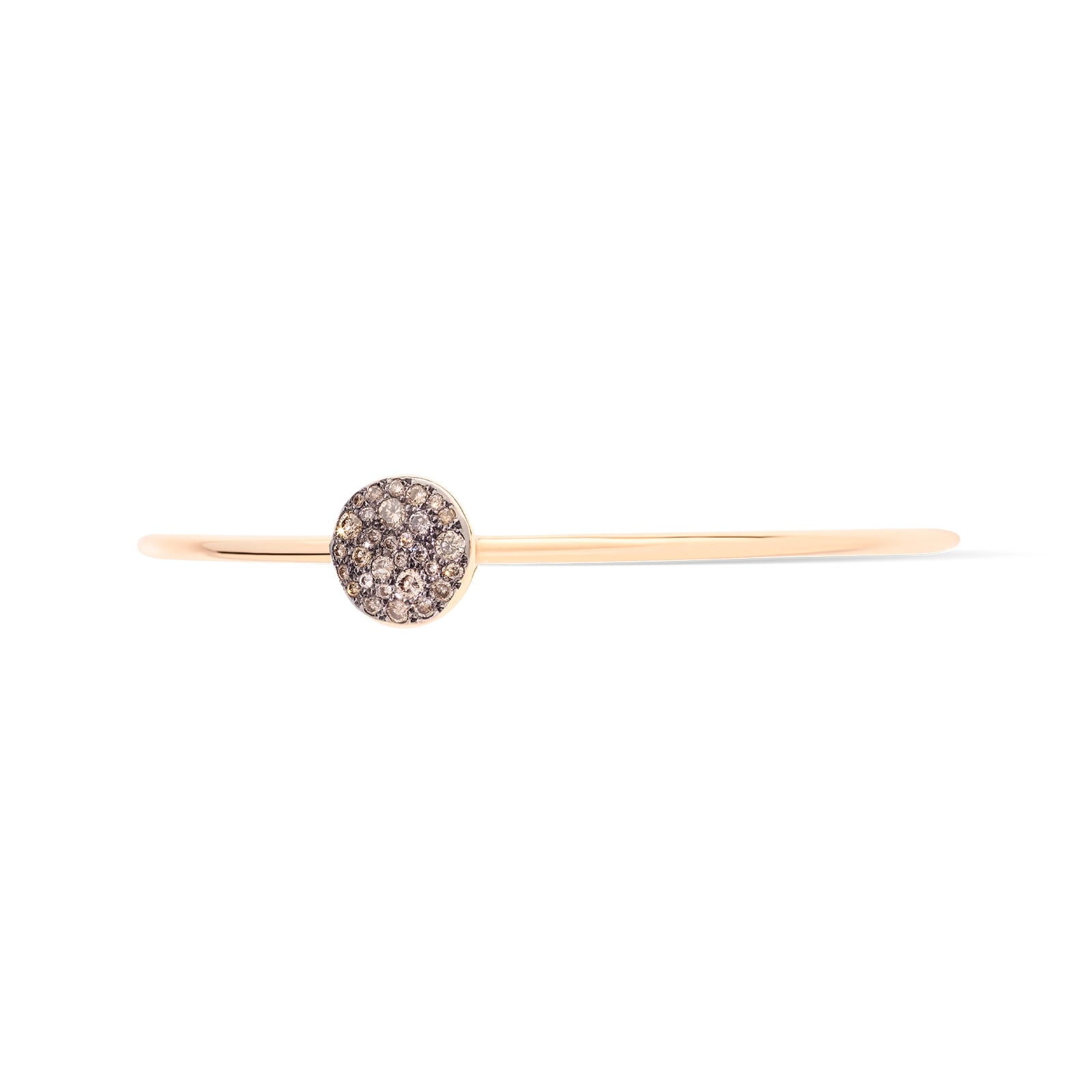 Pomellato Sabbia 18ct Rose Gold 0.40ct Brushed Brown Diamond Bangle