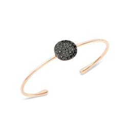 37190175 - Sabbia 18ct Rose Gold 0.60ct Brushed Black Diamond Bangle