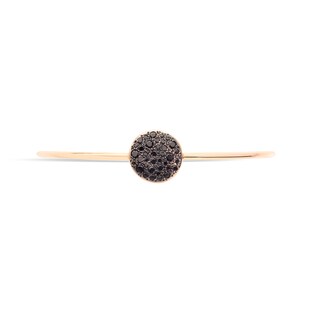 Pomellato Sabbia 18ct Rose Gold 0.60ct Brushed Black Diamond Bangle
