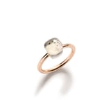 Pomellato 18K Rose & White Gold Nudo Petit White Topaz Ring