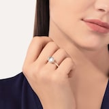 Pomellato 18K Rose & White Gold Nudo Petit White Topaz Ring