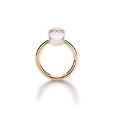 Pomellato 18K Rose & White Gold Nudo Petit White Topaz Ring