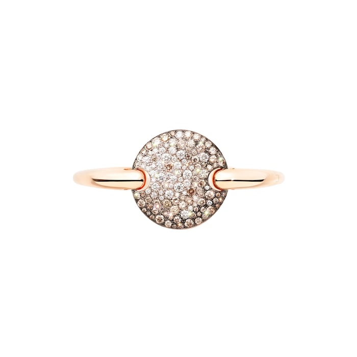 Pomellato 18K Rose Gold Sabbia Brown & White Diamond Bracelet