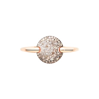 Pomellato 18K Rose Gold Sabbia Brown & White Diamond Bracelet