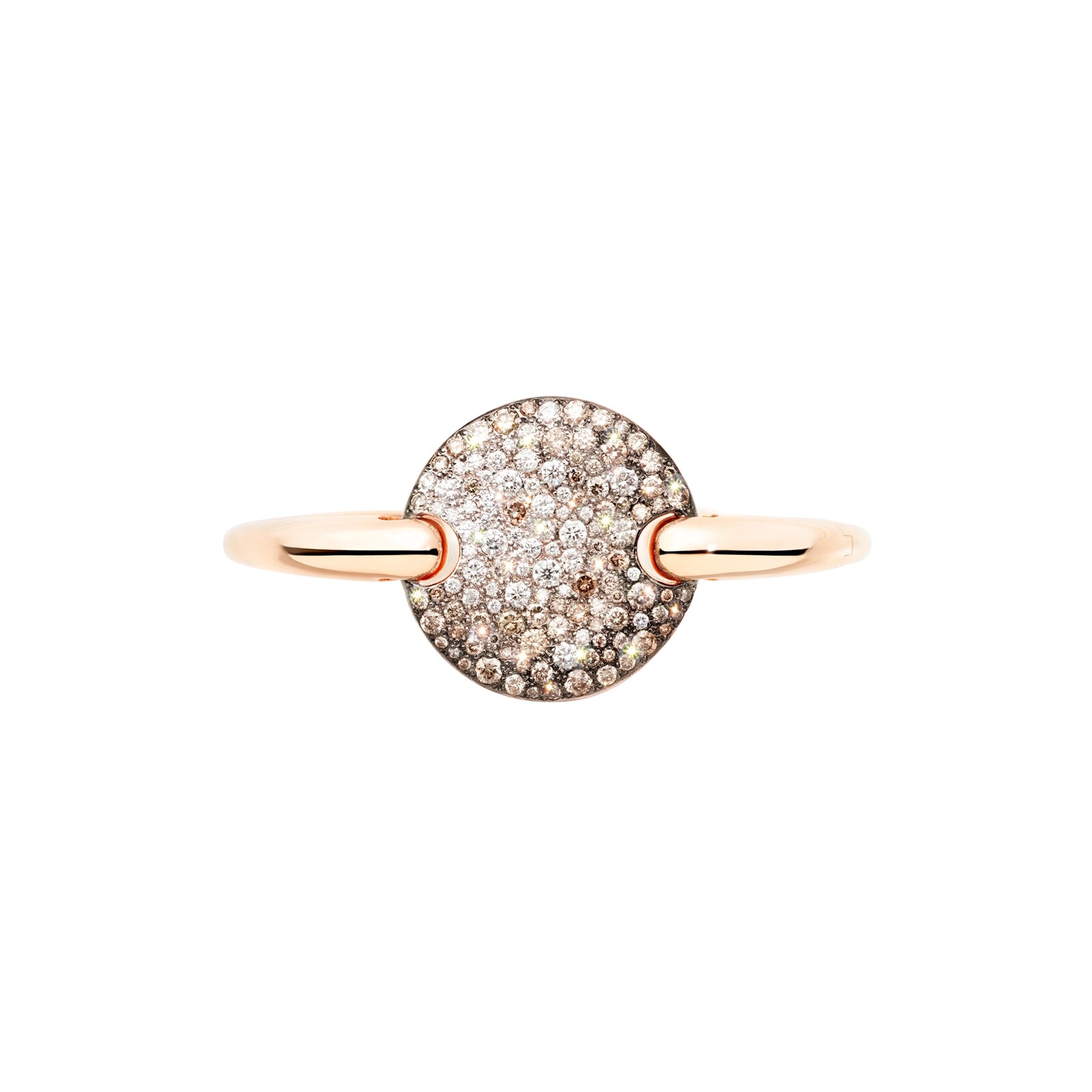 Pomellato 18K Rose Gold Sabbia Brown & White Diamond Bracelet