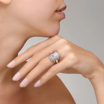Pomellato 18K Rose Gold Sabbia Diamond Ring